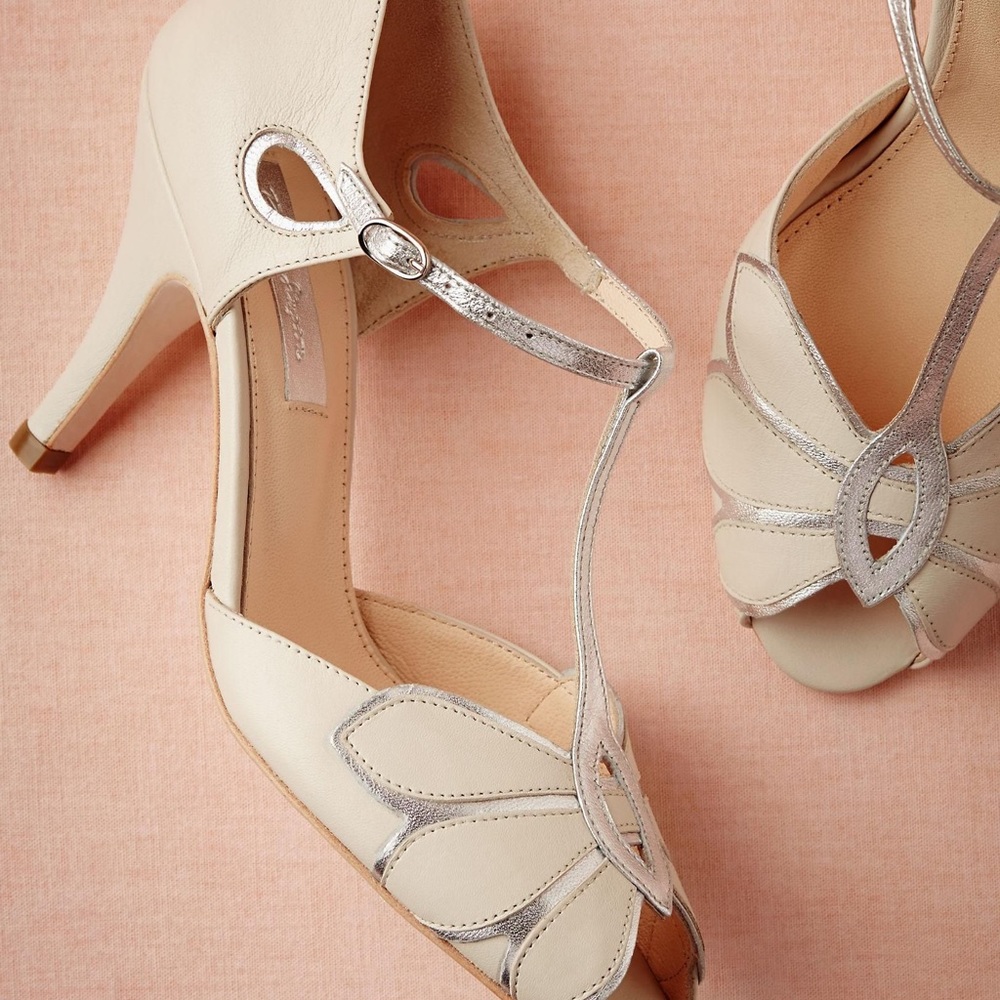 BHLDN Rachel Simpson mimosa shoe ivory